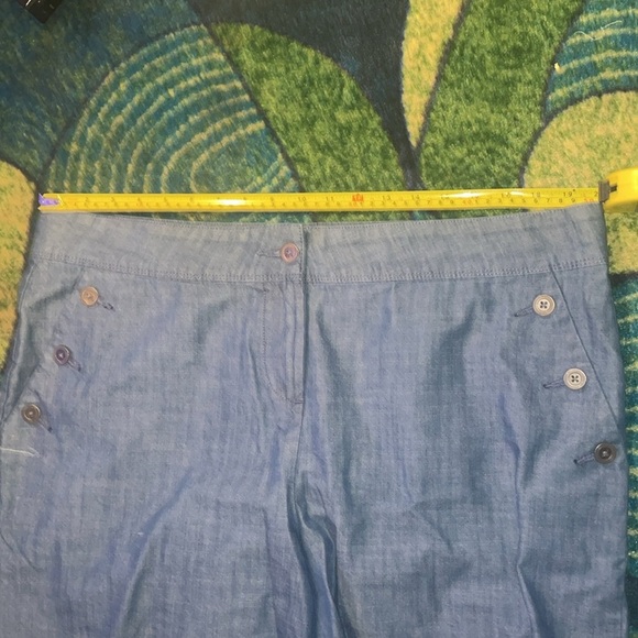 Blue Button-Accent Shorts - Picture 4 of 4